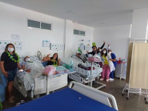 A animação em uma das enfermarias