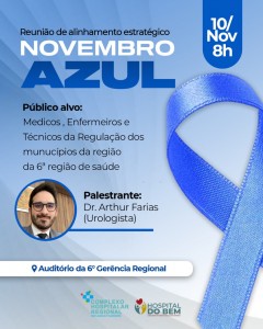 A palestra do dia 10 será feoita pelo médico urologista Arthur Farias 