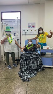 Os paciente vibraram com a iniciativa do hospital e elogiaram a ação