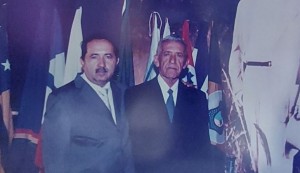 Agnelo e o pai numa das solenidades que seu Argemiro foi homenageado