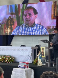 Durante a celebração foi exibido vídeos com depoimentos dos familiares