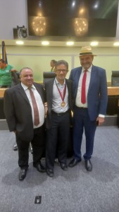 Hugo Moreira, Pe. Djacy Brasileiro e deputado Jeová Campos