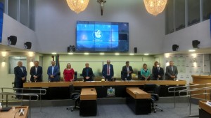 Mesa de autoridades da Sessão Especial