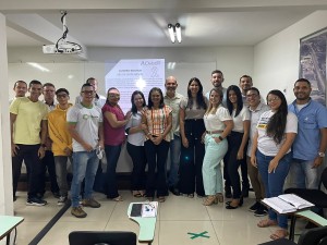 Os participantes da palestra