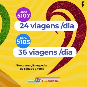 As linhas de Jacumã vão ter mais viagens durante o carnaval