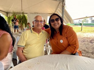 A gerente Administrativa da Asplan, Kiony Vieira e o diretor tesoureiro, Oscar Gouveia