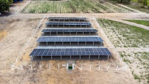 A usina solar da Asplan vista de cima