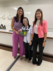 Houve sorteio de brindes com as participantes