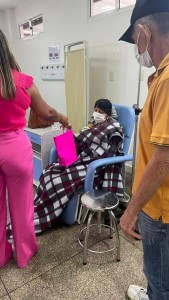 Todas as pacientes em tratamento receberam presentes